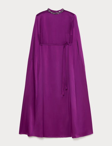Marina Rinaldi shiny envers satin dress for woman