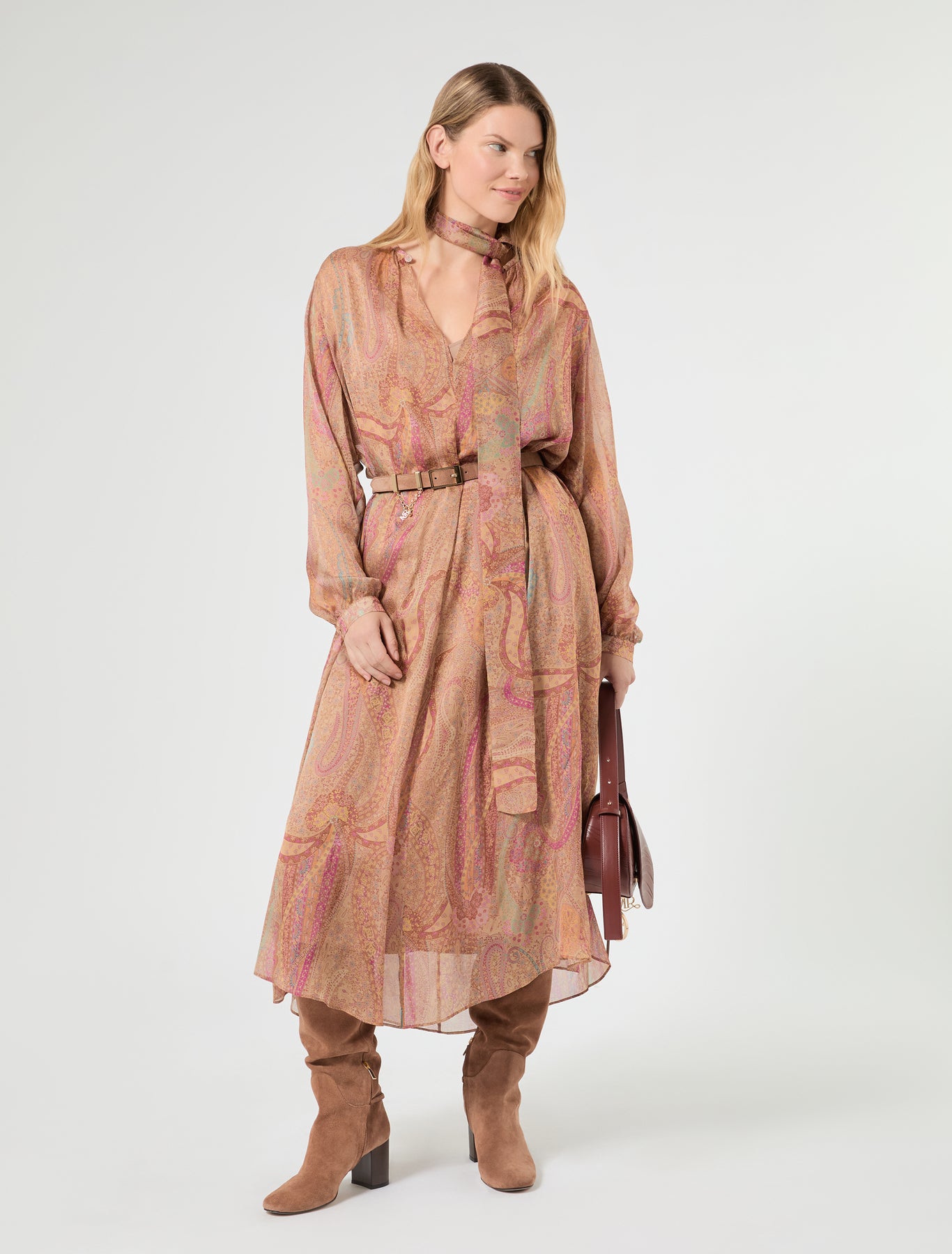 Marina Rinaldi silk chiffon dress for woman