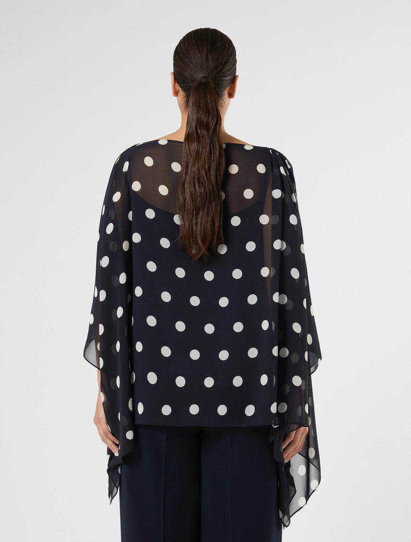 Polka dot georgette tunic