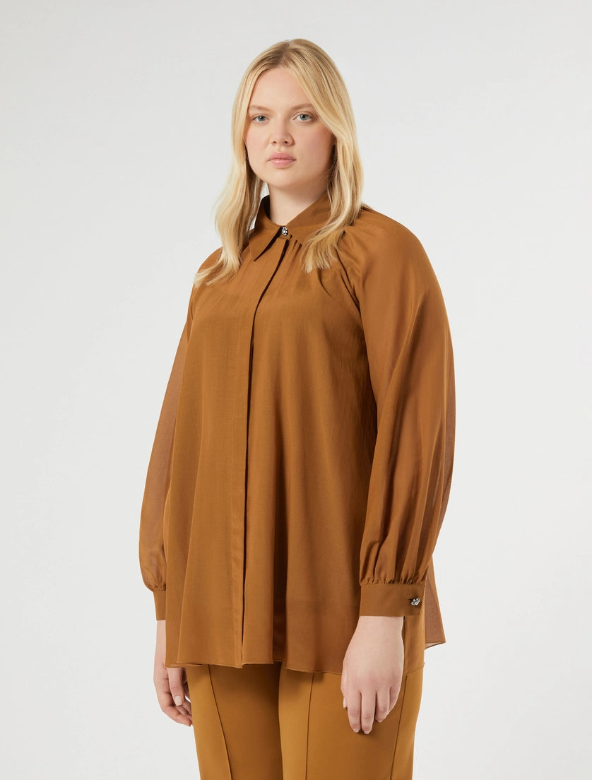 Cotton and silk voile shirt