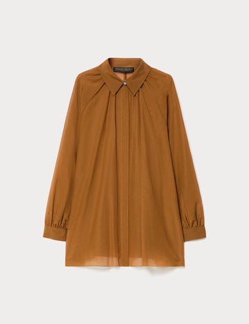 Cotton and silk voile shirt