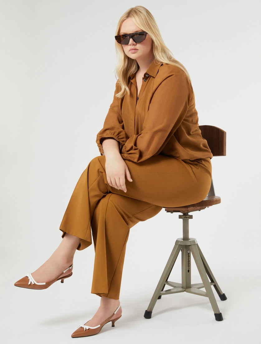 Cotton and silk voile shirt