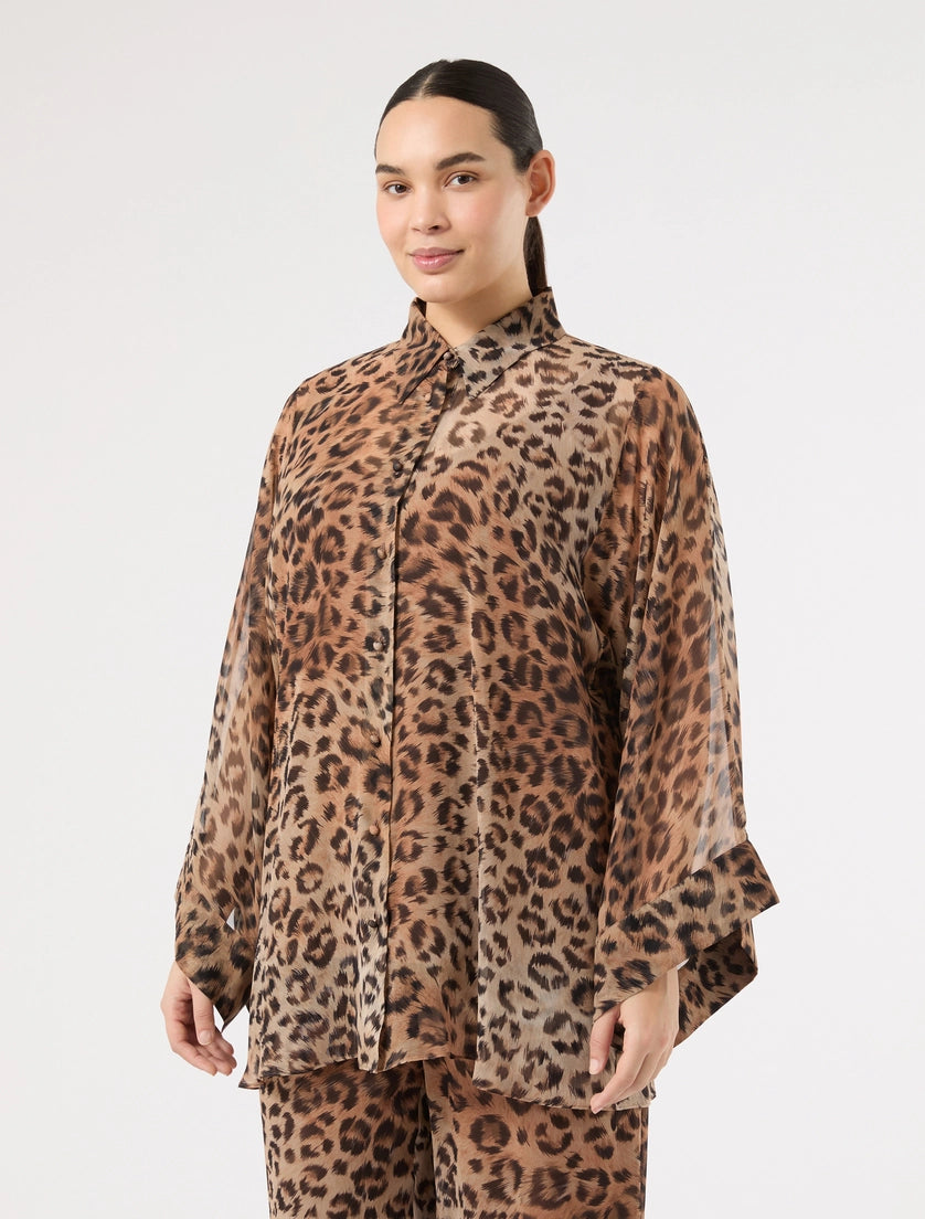 marina rinaldi silk georgette tunic for woman