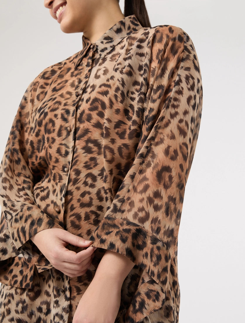 marina rinaldi silk georgette tunic for woman