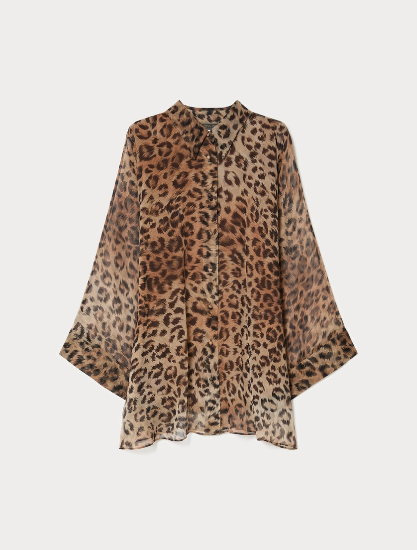 marina rinaldi silk georgette tunic for woman