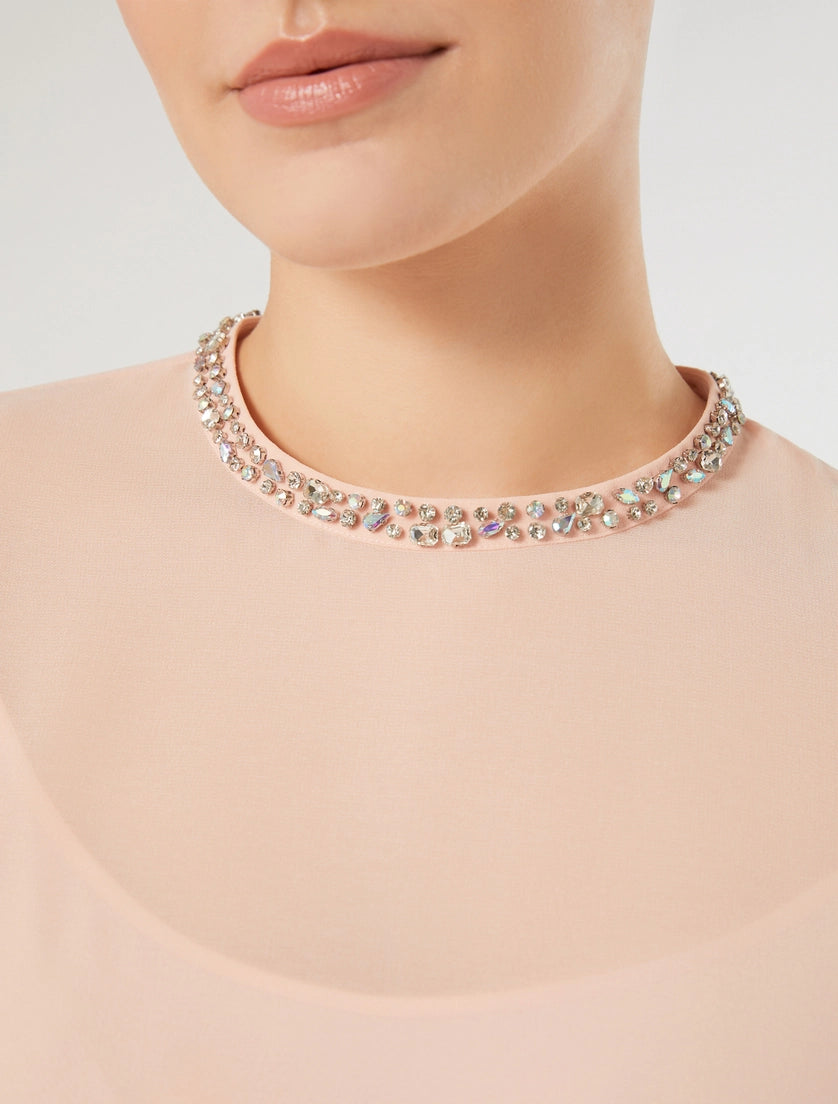 Embroidered georgette blouse