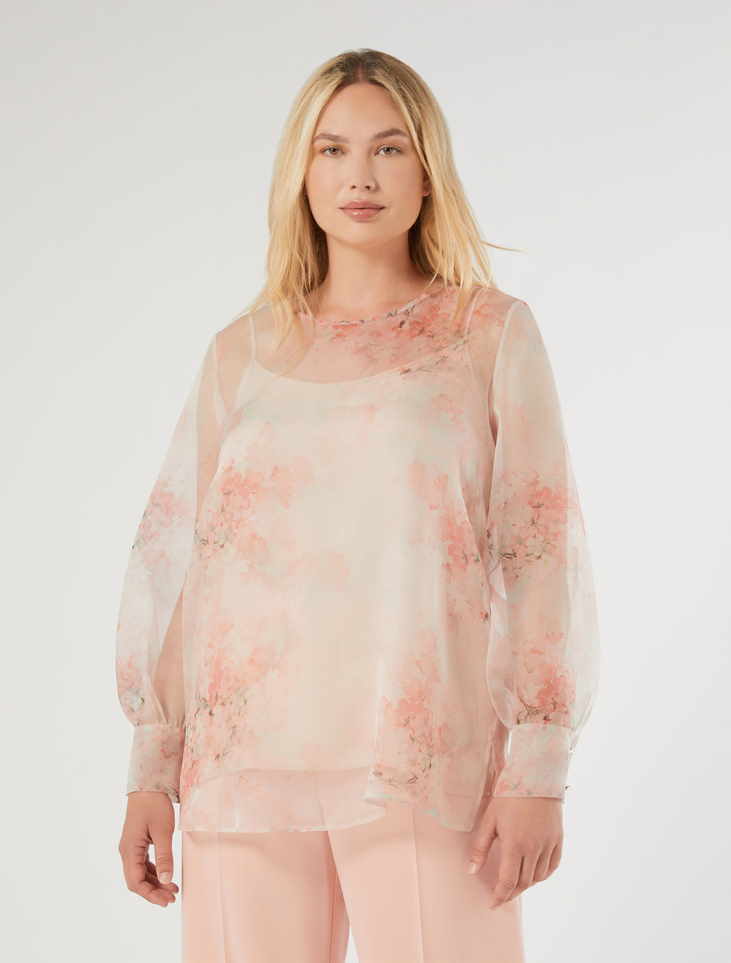 Silk organza blouse