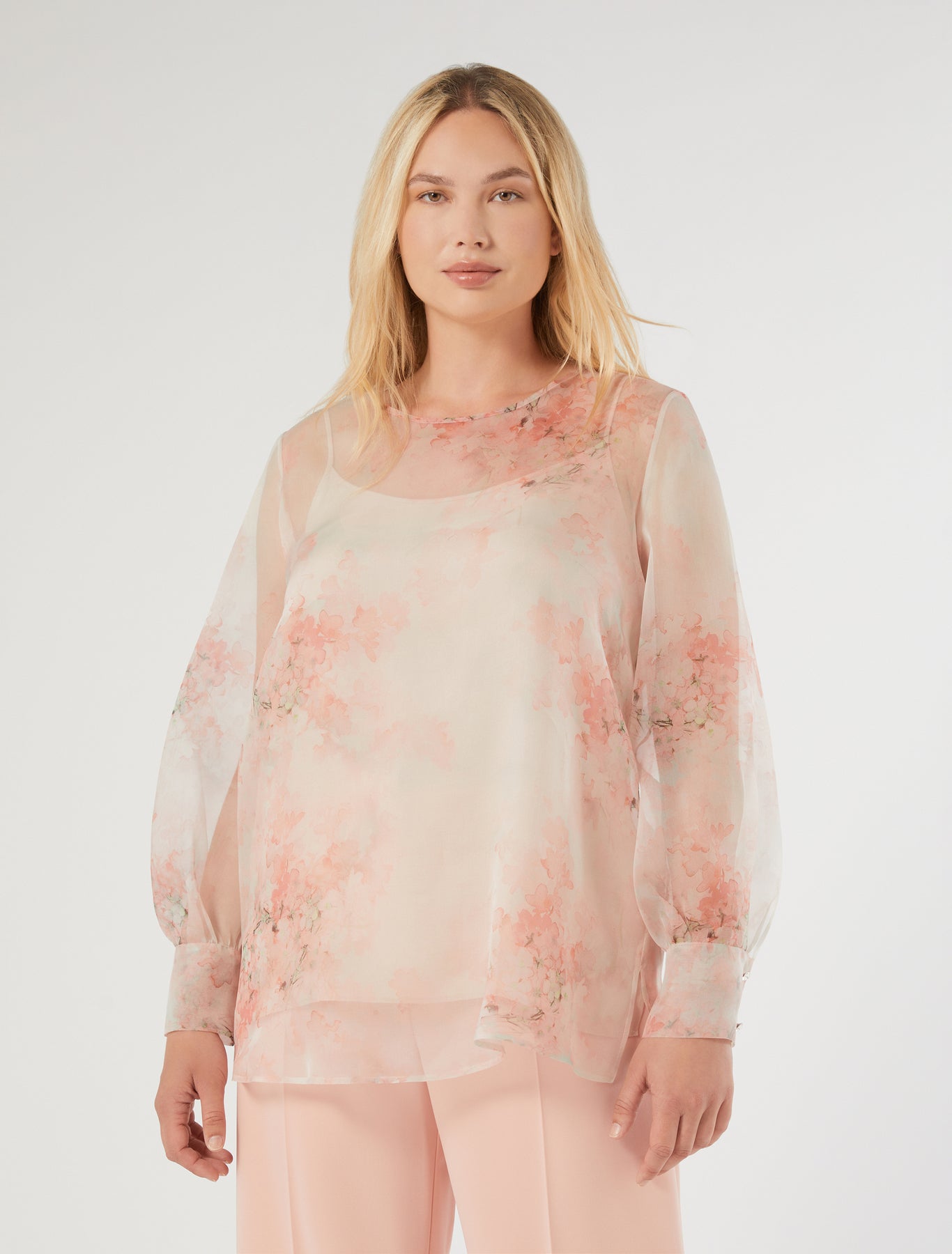 Silk organza blouse