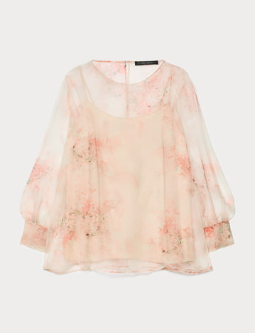 Silk organza blouse