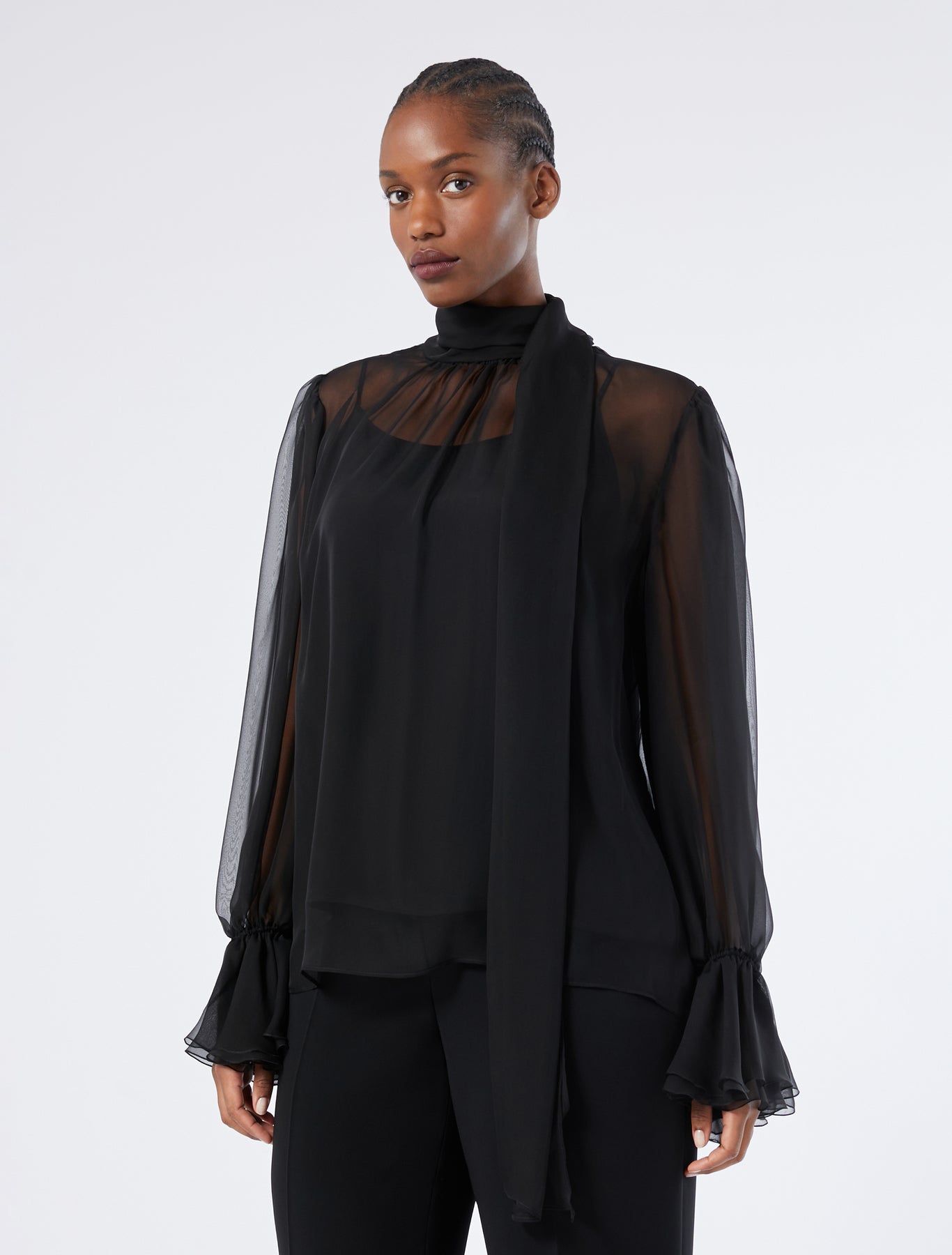 Silk chiffon blouse
