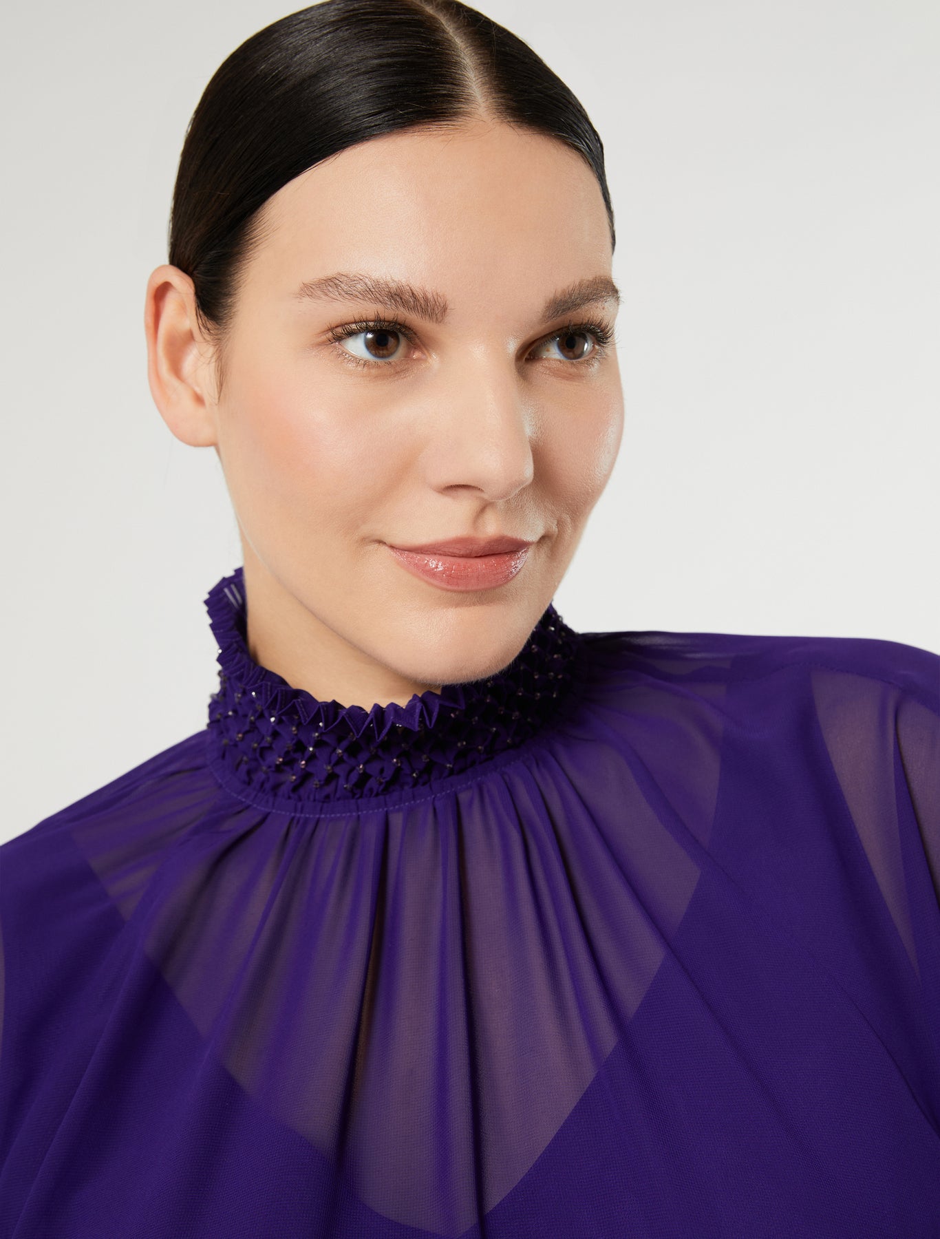 Marina Rinaldi embroidered georgette blouse for woman
