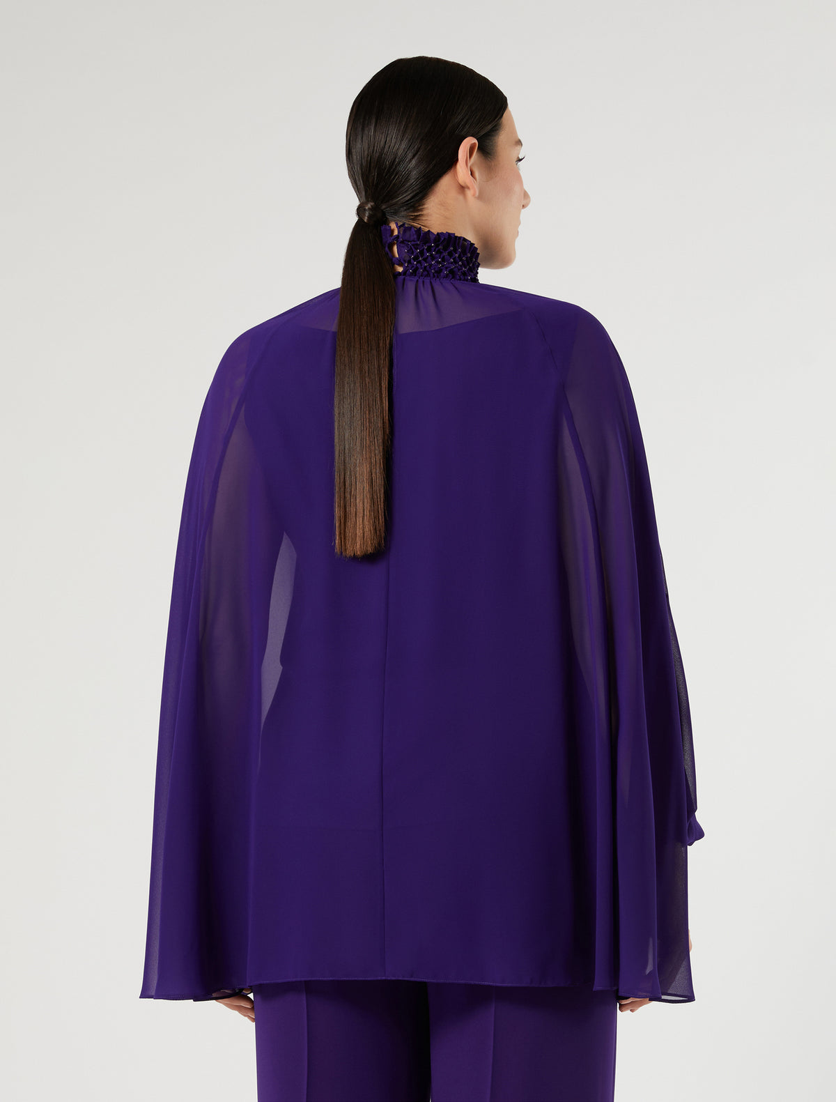 Marina Rinaldi embroidered georgette blouse for woman
