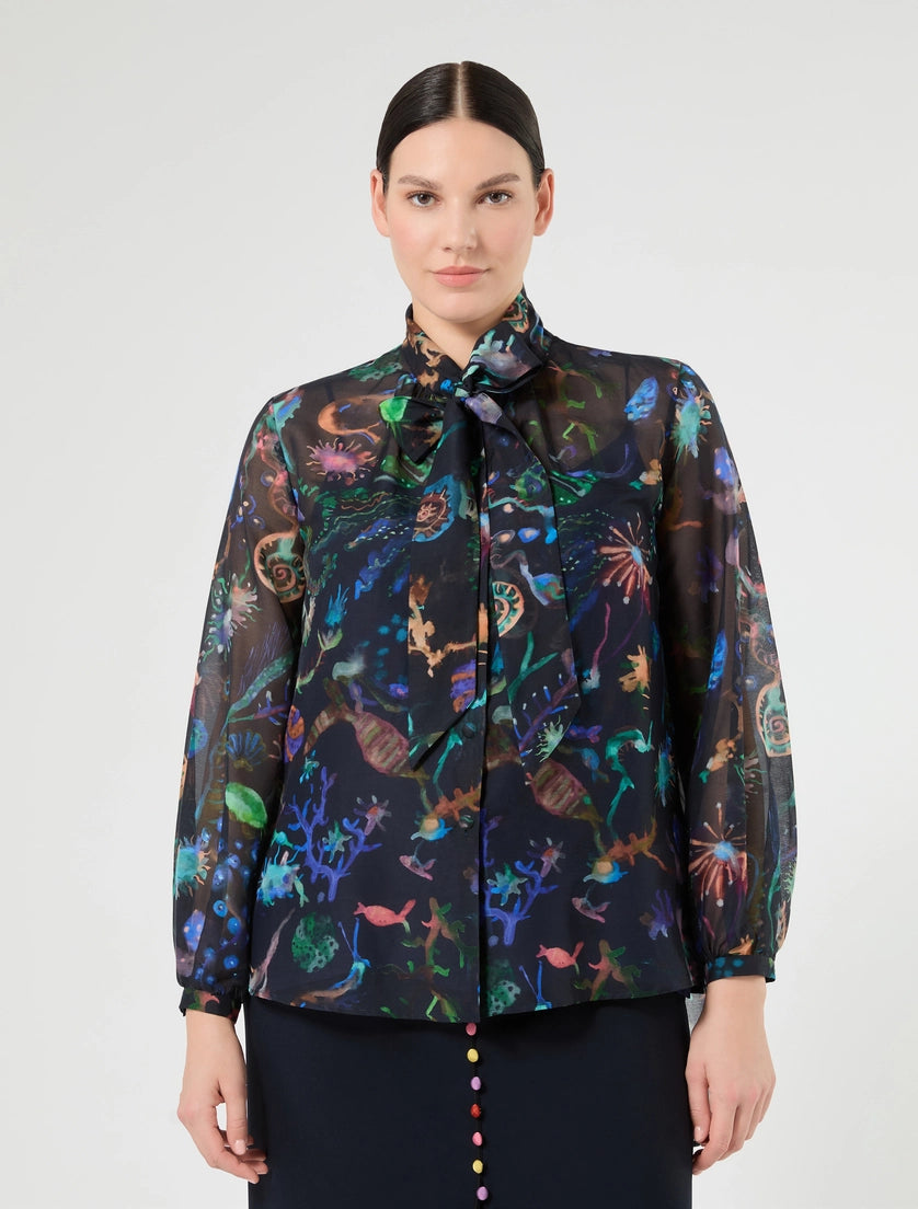 Silk and cotton shirt