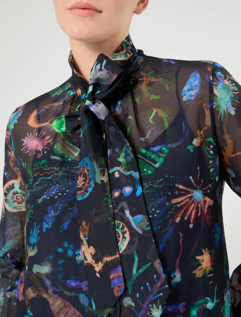 Silk and cotton shirt