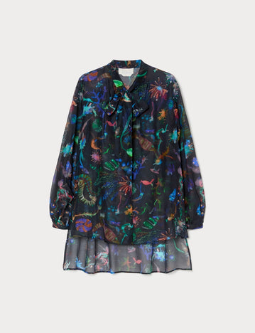 Silk and cotton shirt