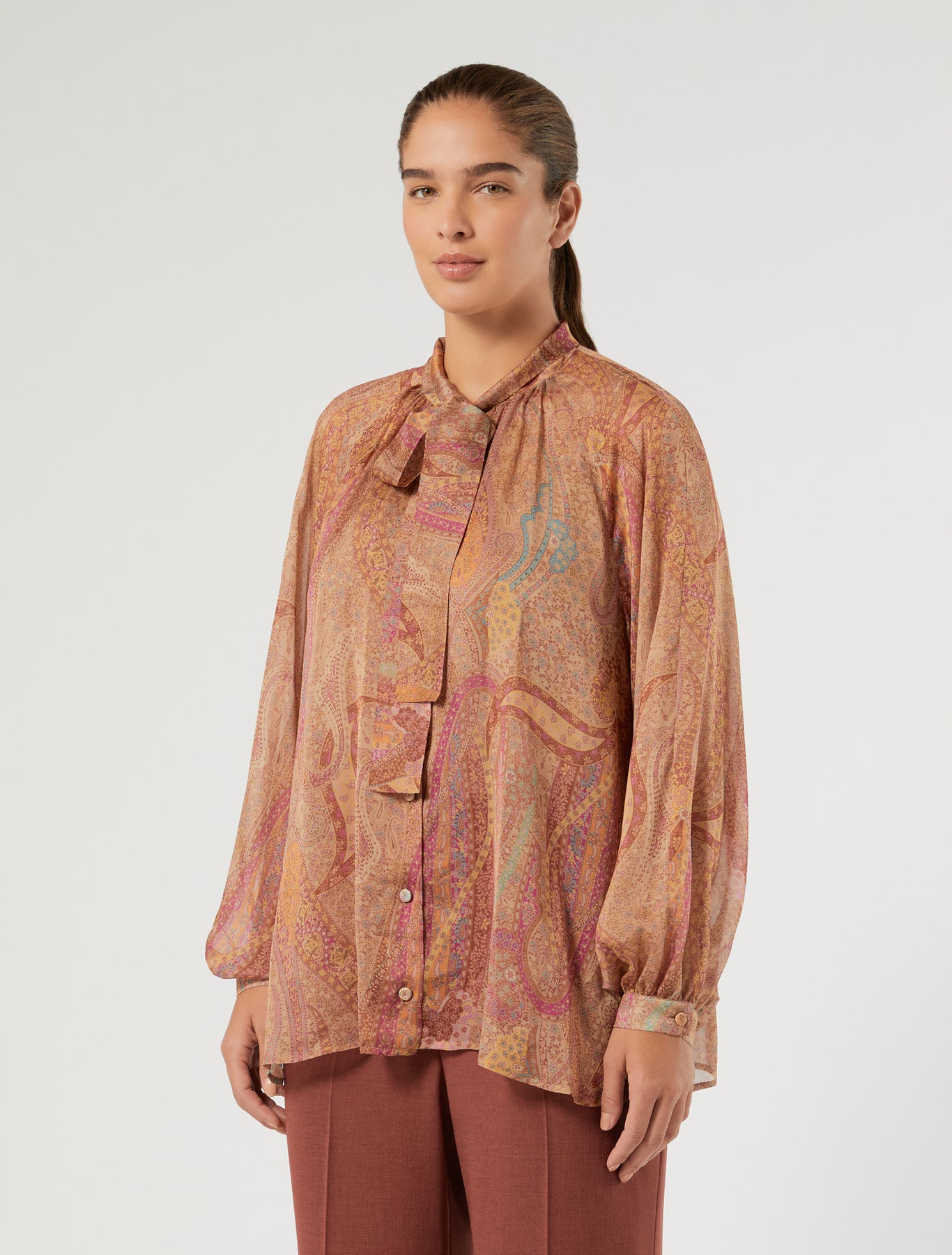 Marina Rinaldi silk chiffon shirt for woman