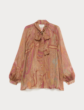 Marina Rinaldi silk chiffon shirt for woman