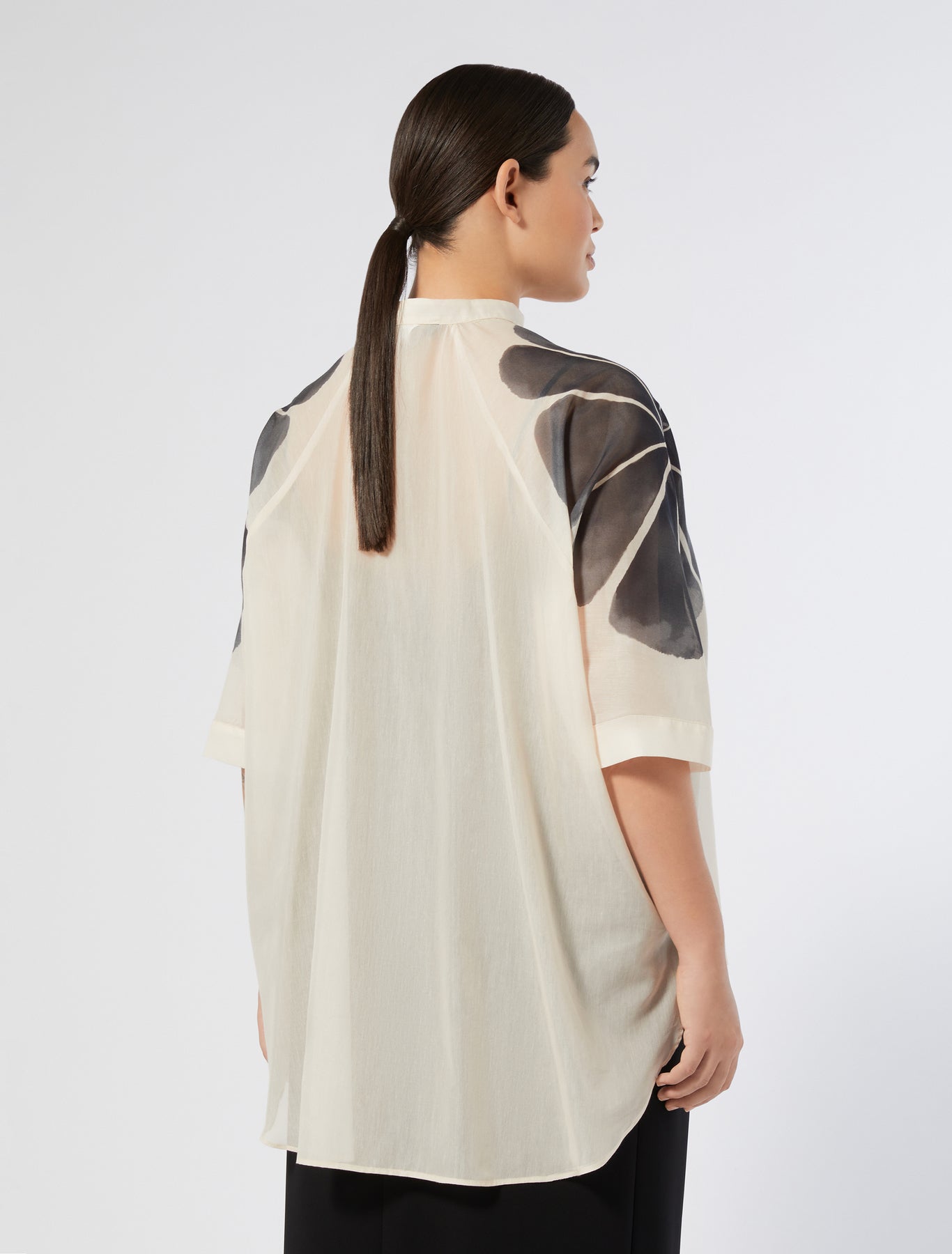 Cotton and silk voile tunic