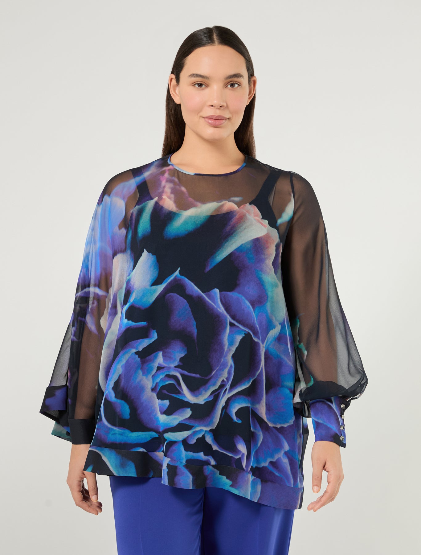 Marina Rinaldi pure silk georgette blouse for woman