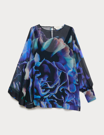 Marina Rinaldi pure silk georgette blouse for woman