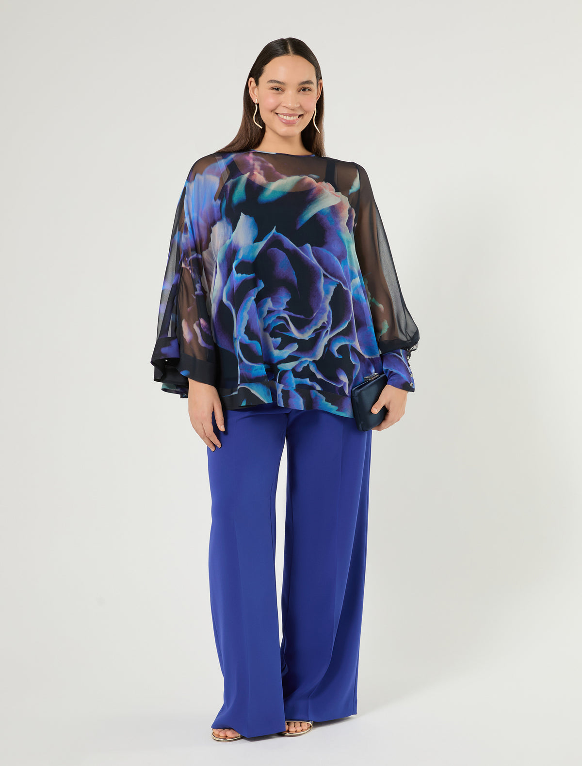 Marina Rinaldi pure silk georgette blouse for woman