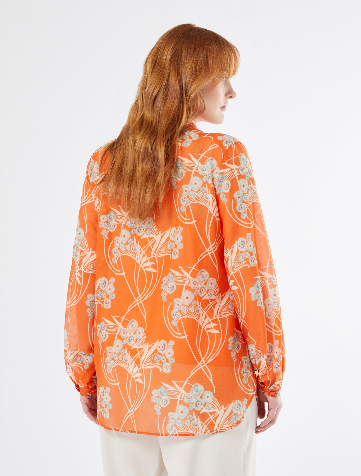 Cotton and silk voile tunic