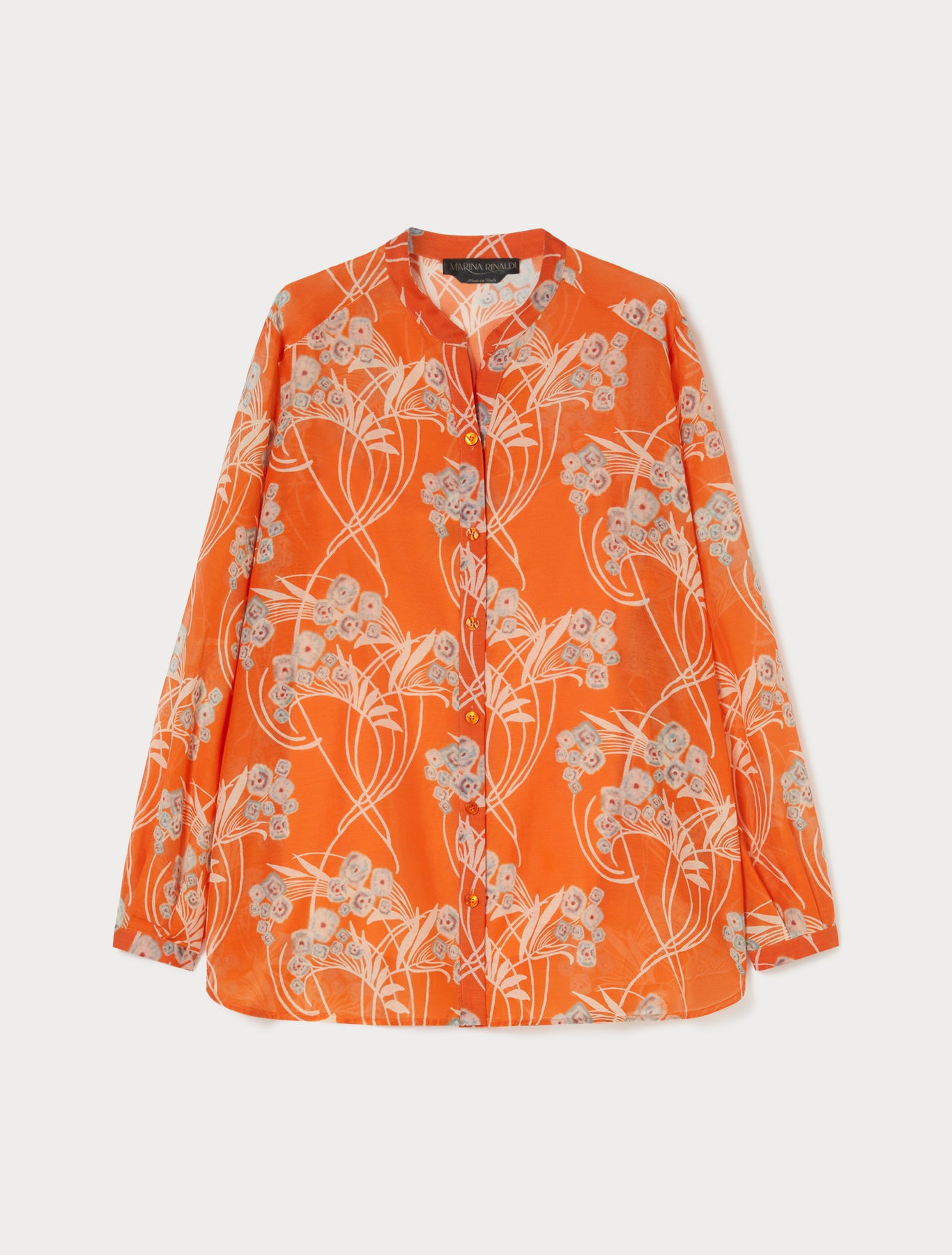 Cotton and silk voile tunic