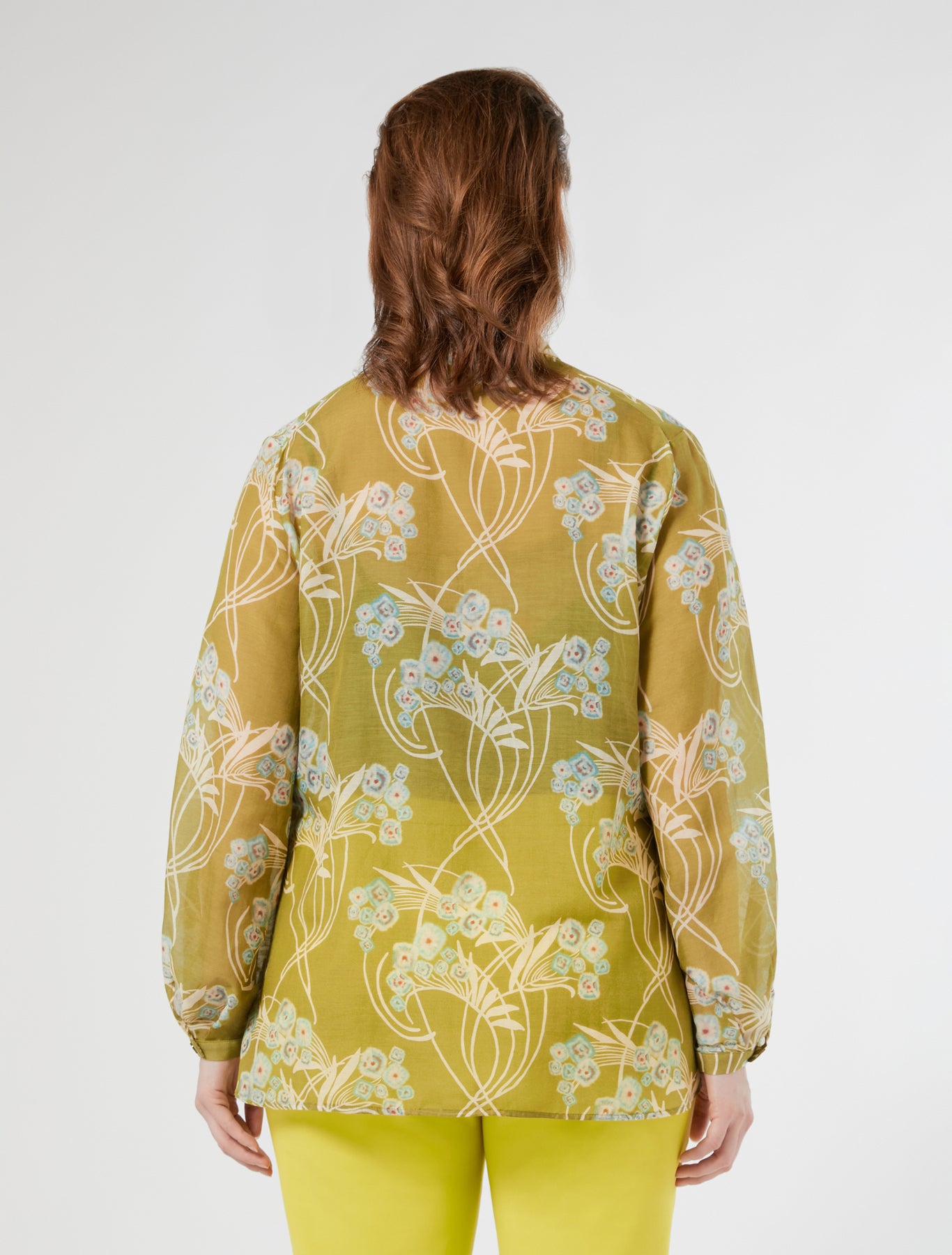 Cotton and silk voile tunic