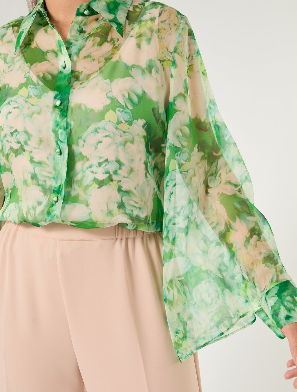 Marina Rinaldi pure silk organza shirt for woman