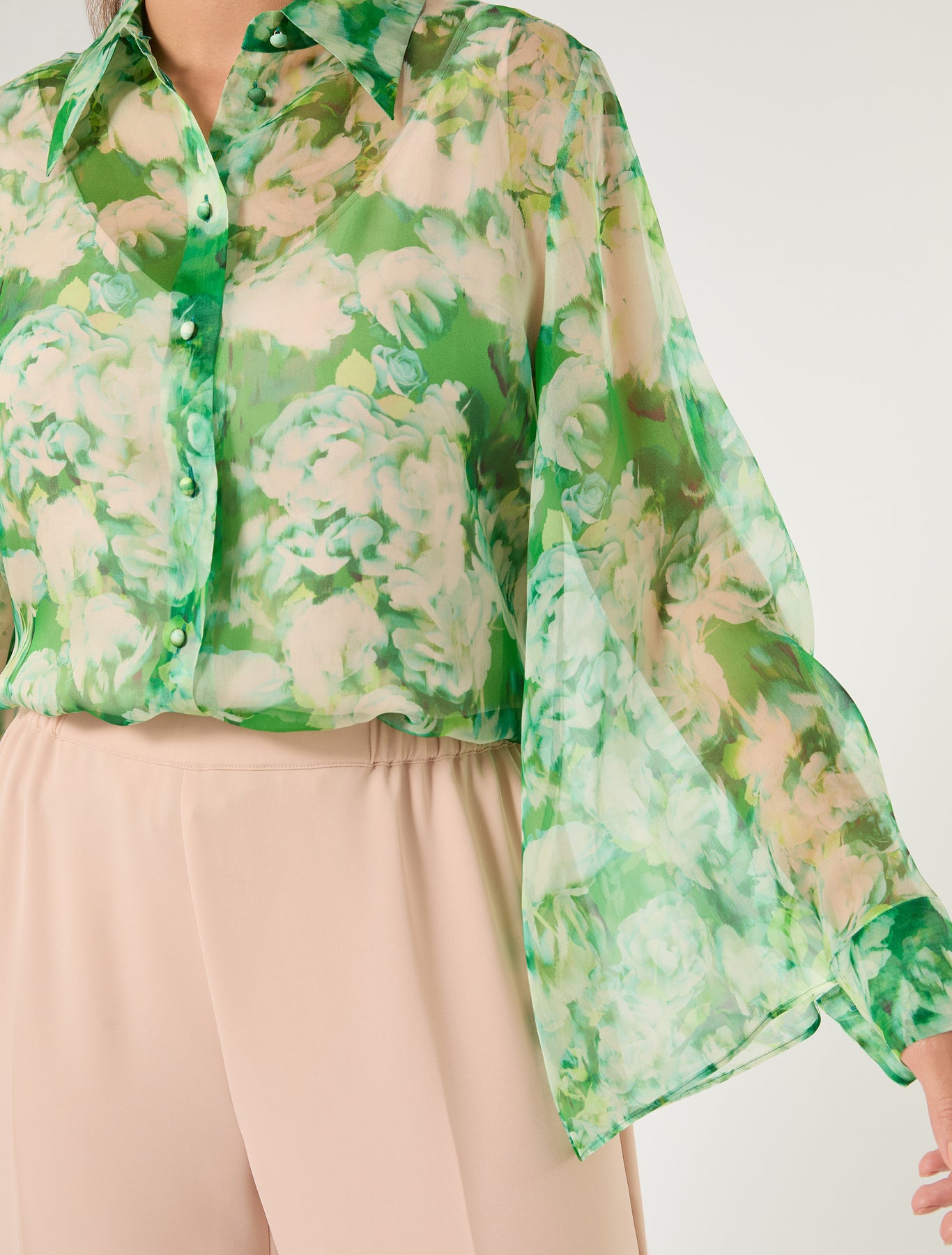Marina Rinaldi pure silk organza shirt for woman