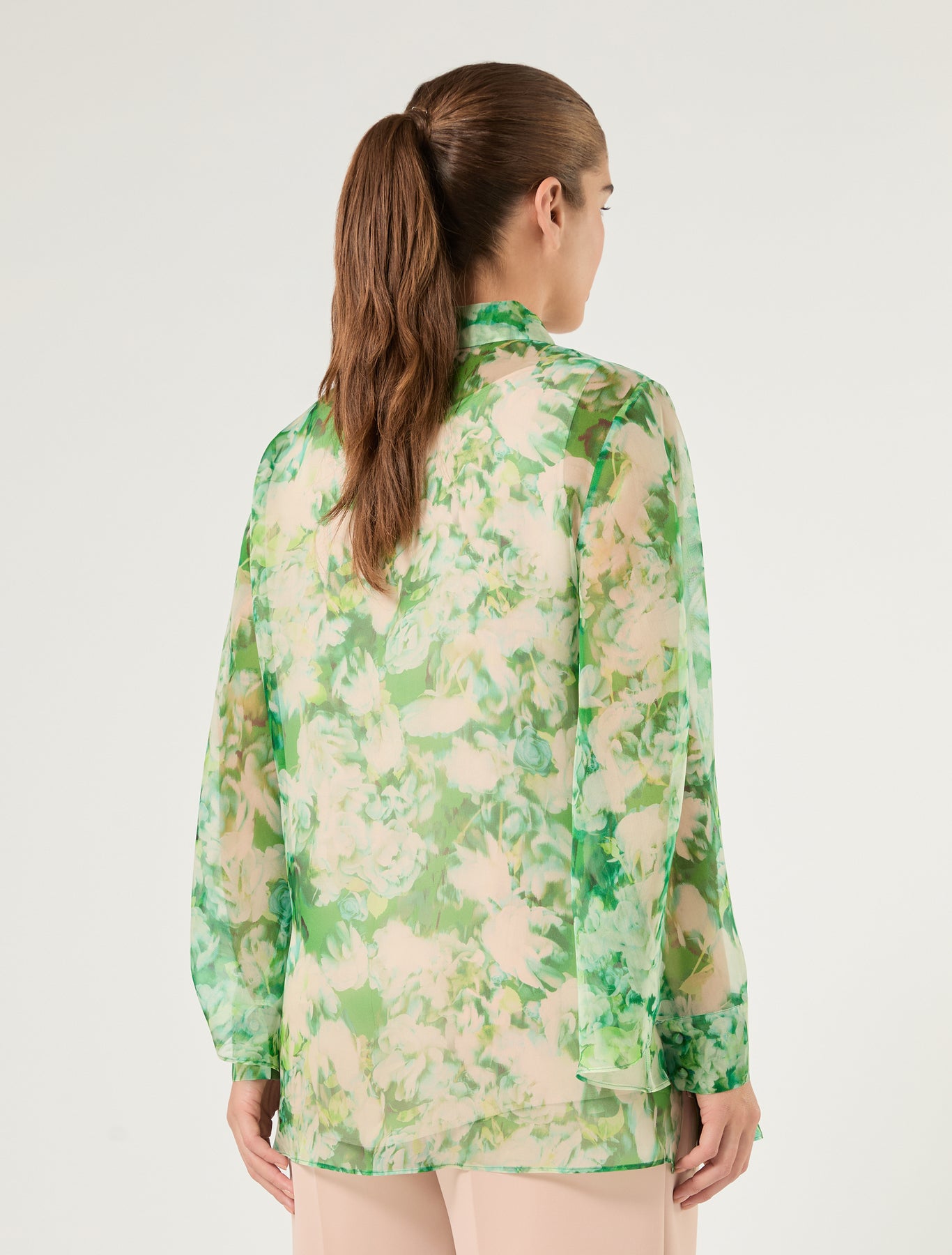 Marina Rinaldi pure silk organza shirt for woman
