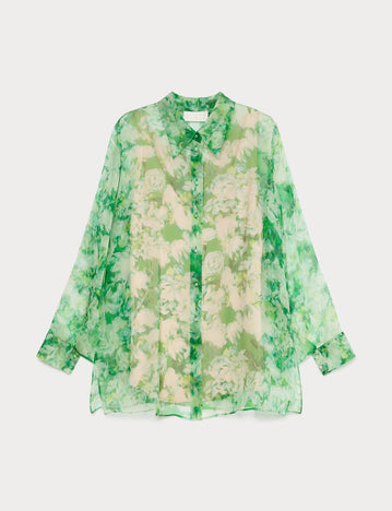 Marina Rinaldi pure silk organza shirt for woman