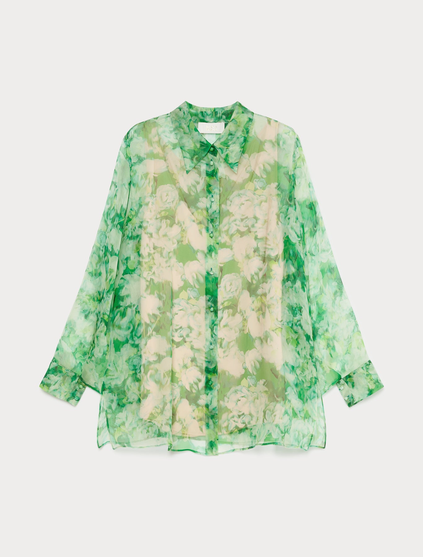 Marina Rinaldi pure silk organza shirt for woman