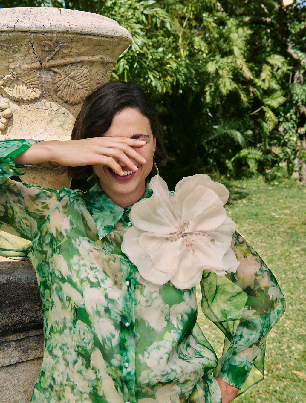 Marina Rinaldi pure silk organza shirt for woman