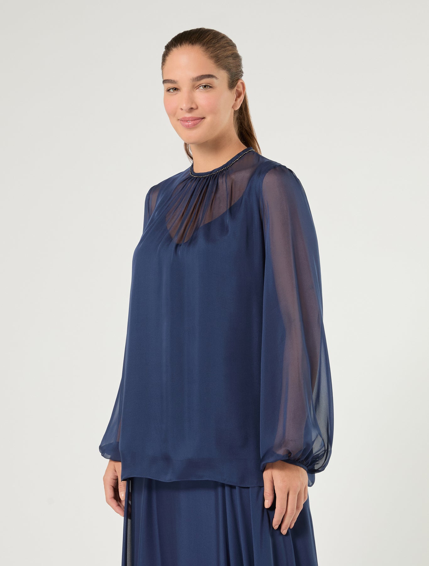 Marina Rinaldi pure silk chiffon blouse for woman