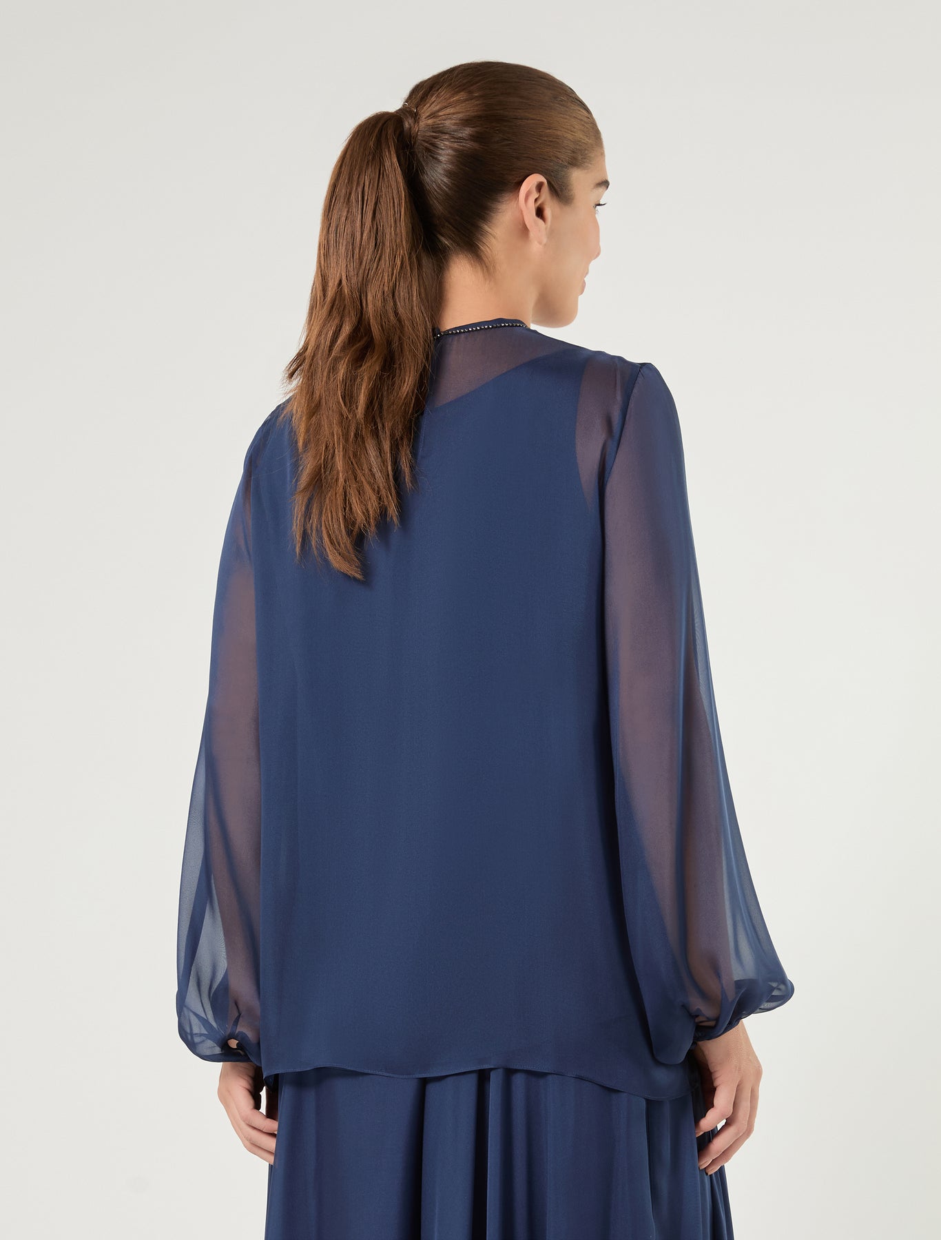 Marina Rinaldi pure silk chiffon blouse for woman
