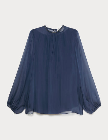 Marina Rinaldi pure silk chiffon blouse for woman