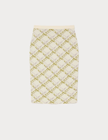 marina rinaldi jacquard knit skirt for woman