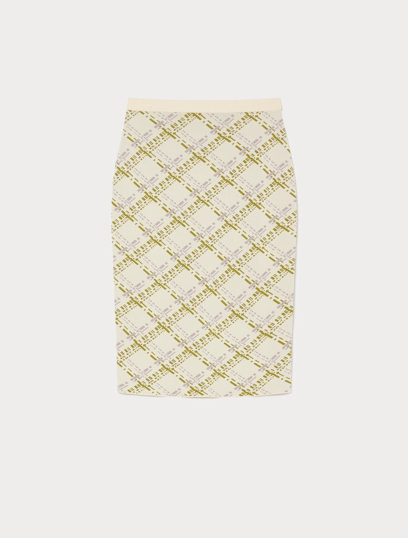 marina rinaldi jacquard knit skirt for woman