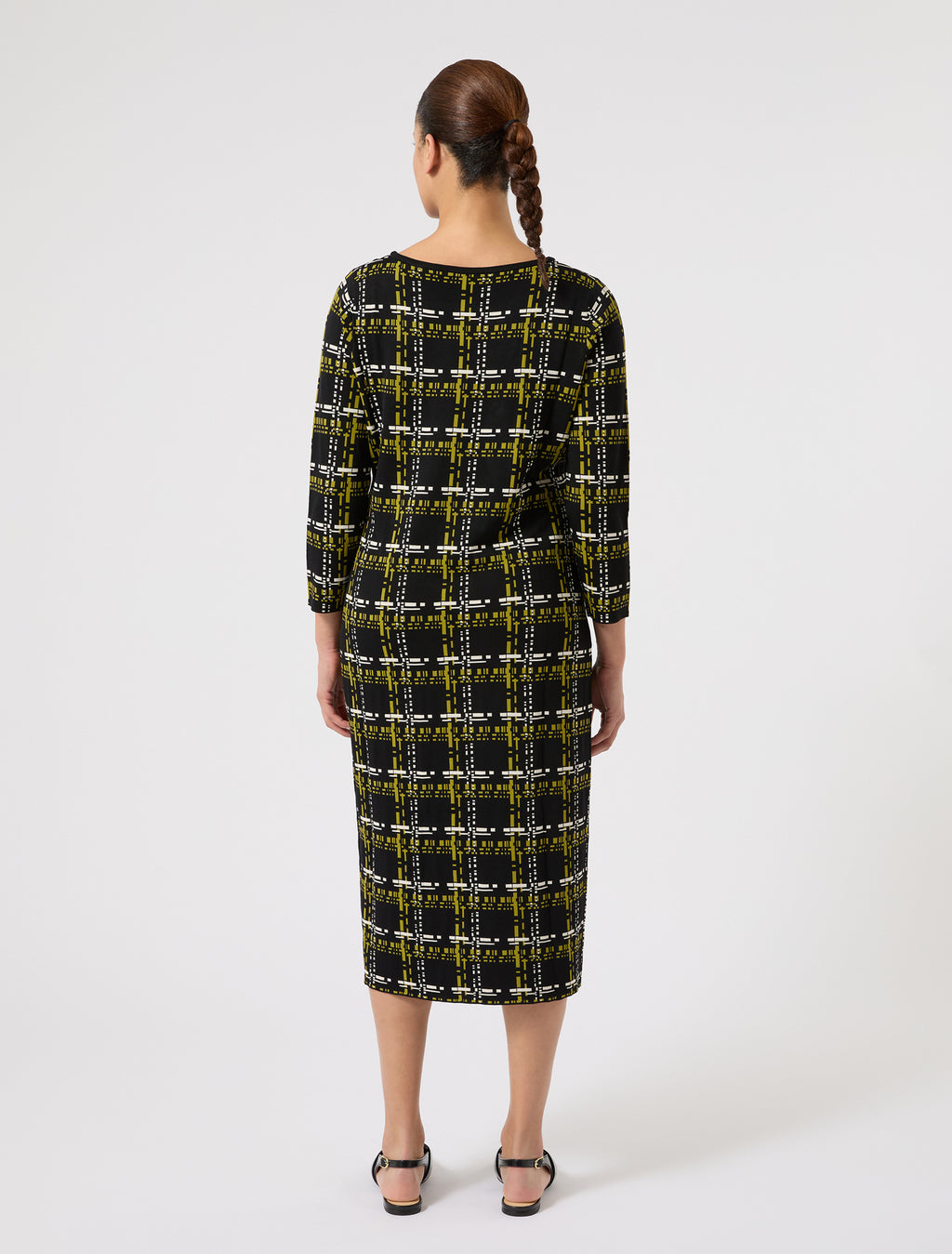 marina rinaldi jacquard-knit dress for woman