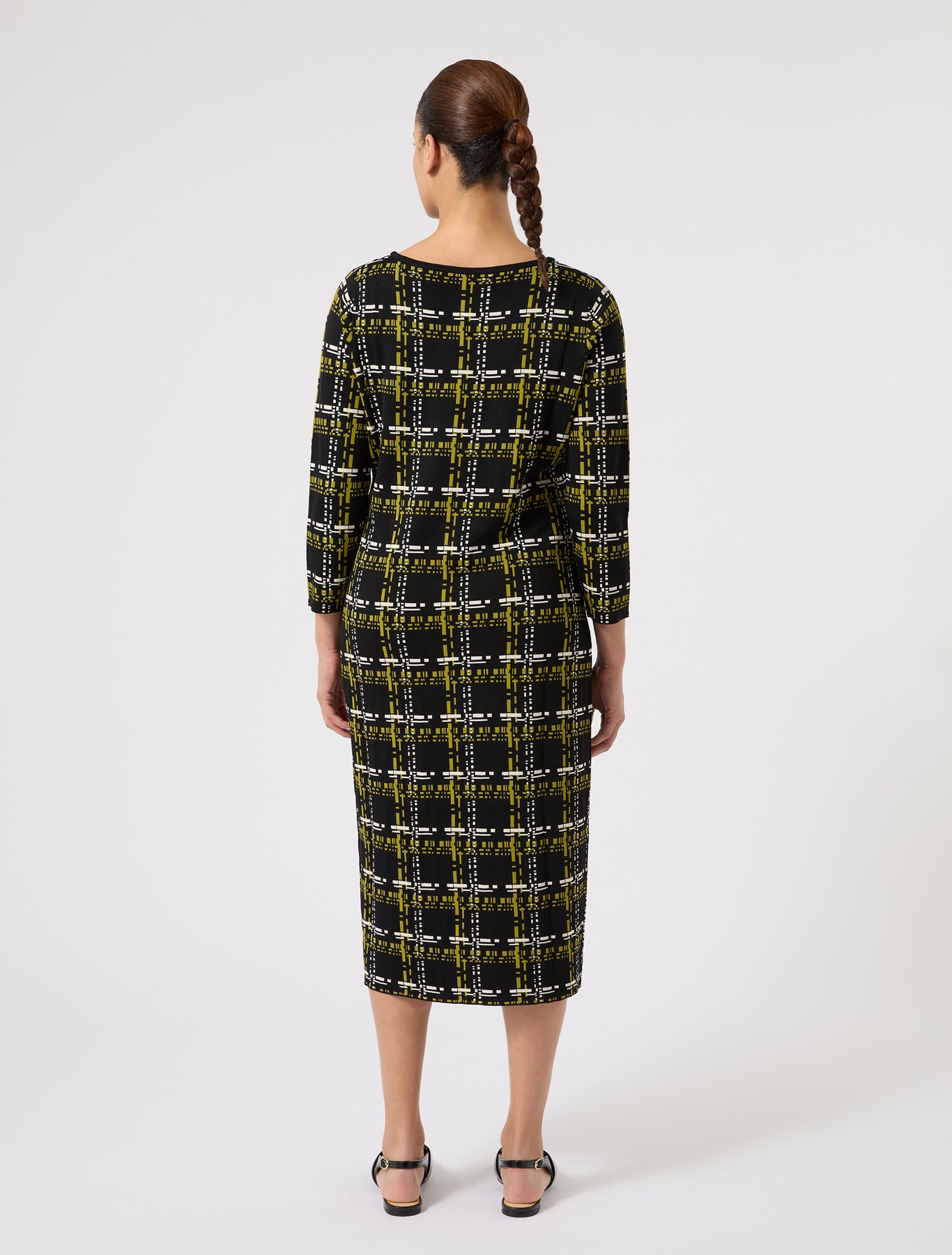 marina rinaldi jacquard-knit dress for woman