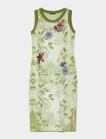 marina rinaldi embroidered jacquard dress for woman