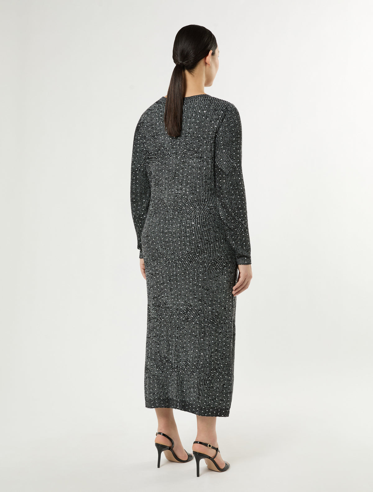 Marina Rinaldi knit dress with rhinestones for woman