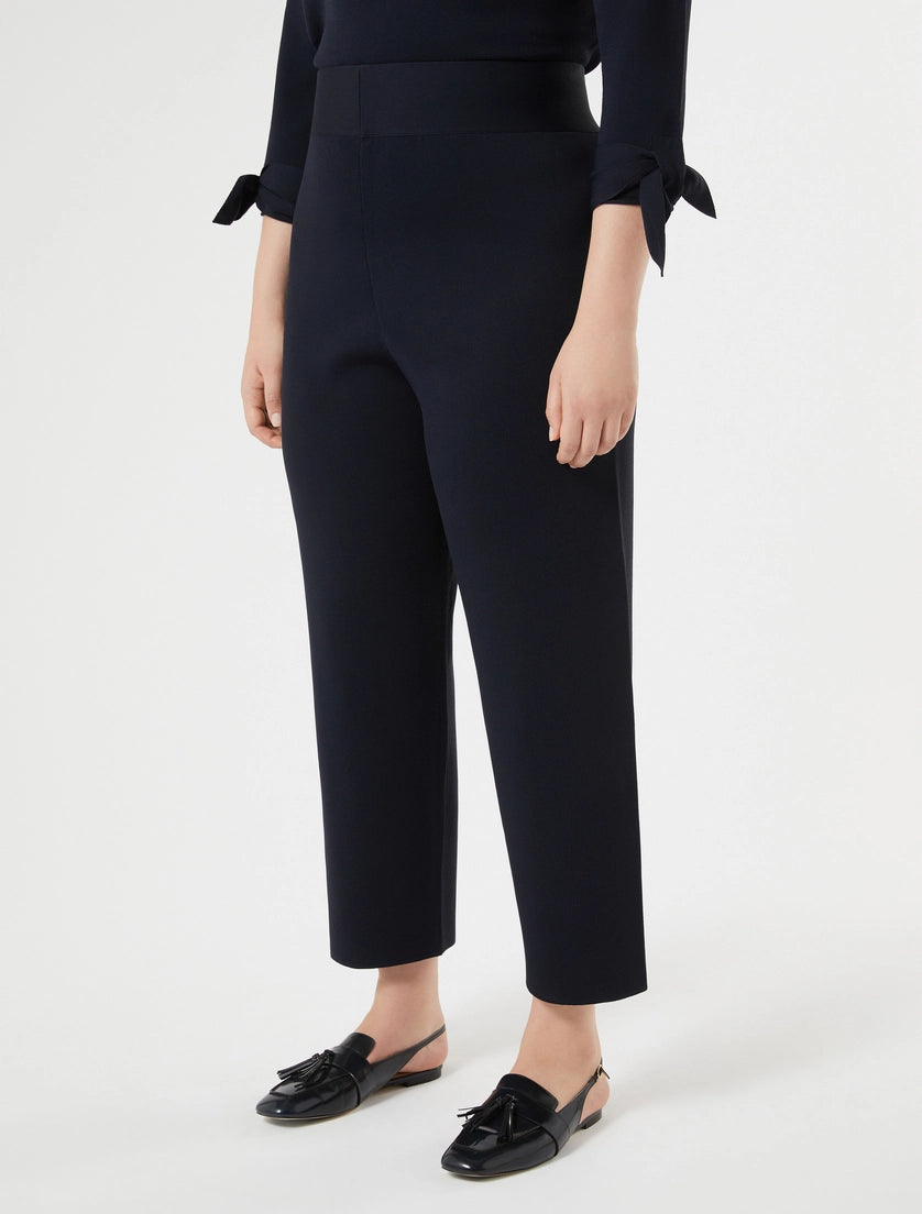 marina rinaldi viscose knit trousers for woman