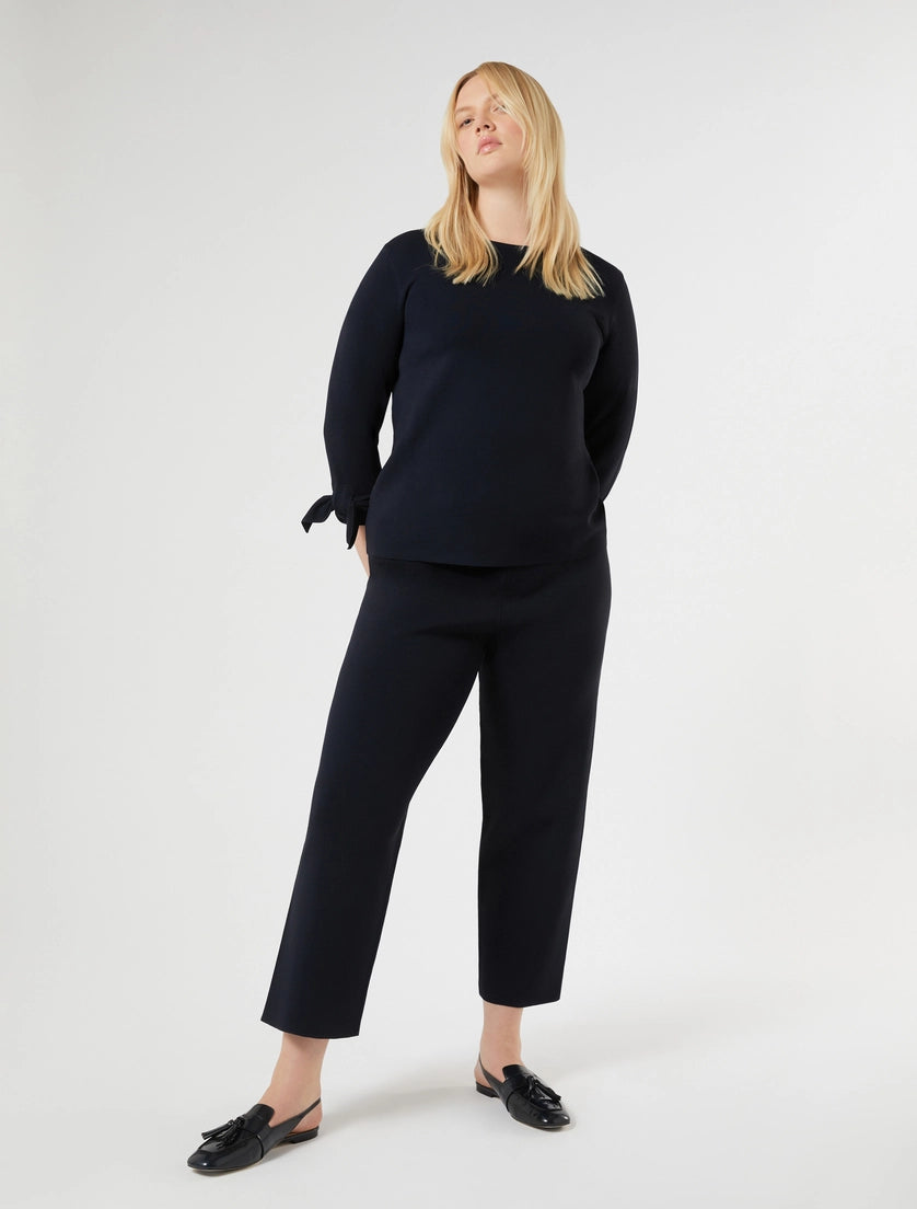 marina rinaldi viscose knit trousers for woman
