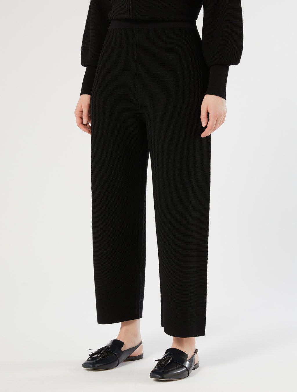 Viscose knit trousers