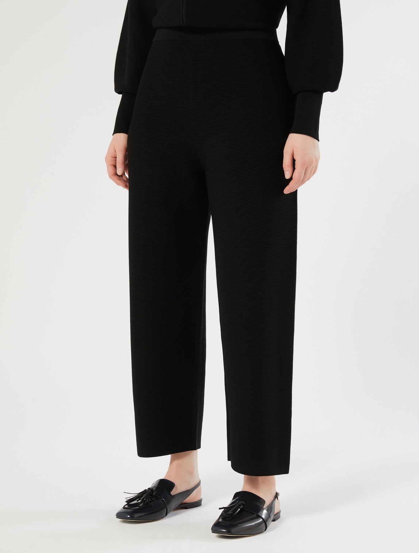 Viscose knit trousers