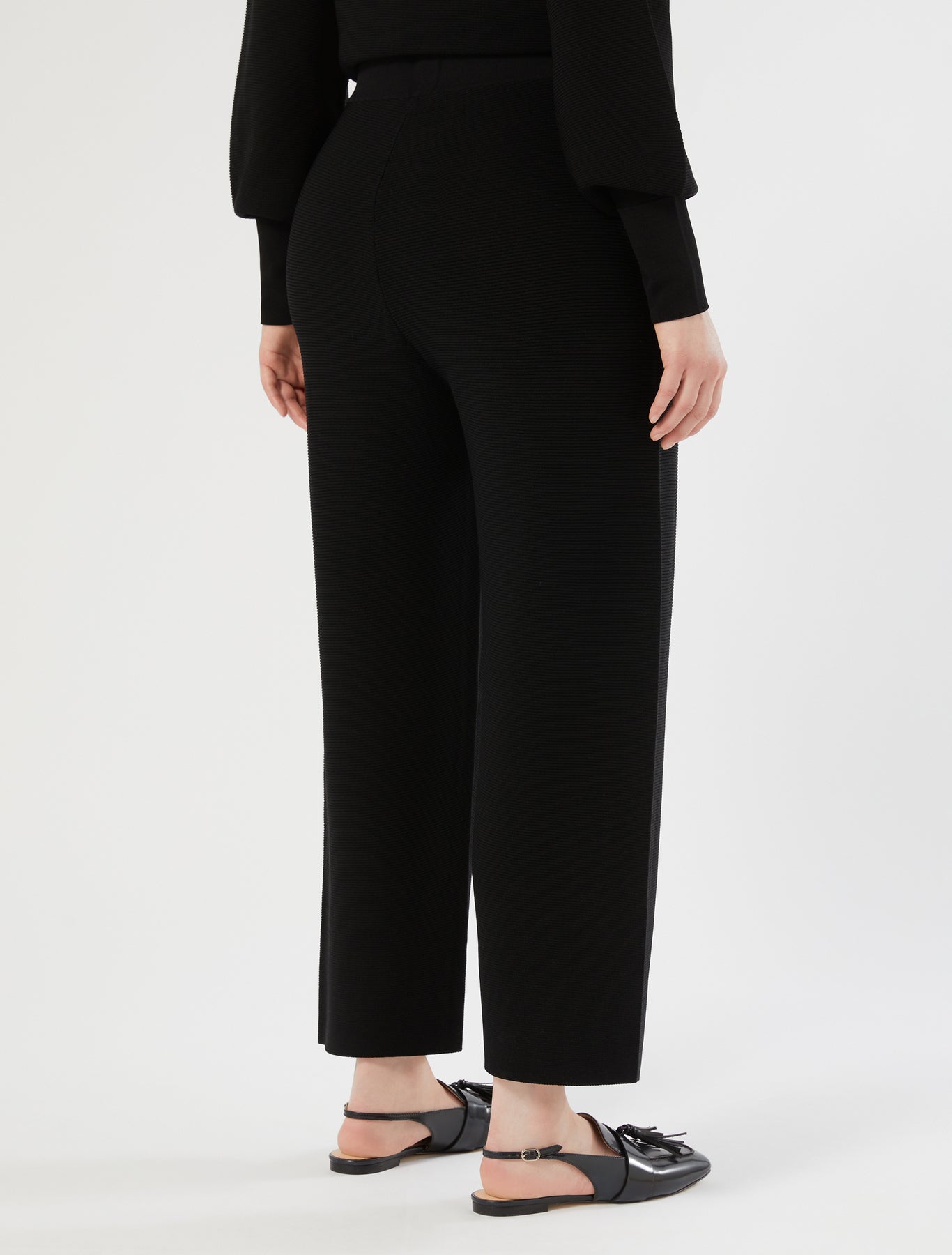 Viscose knit trousers