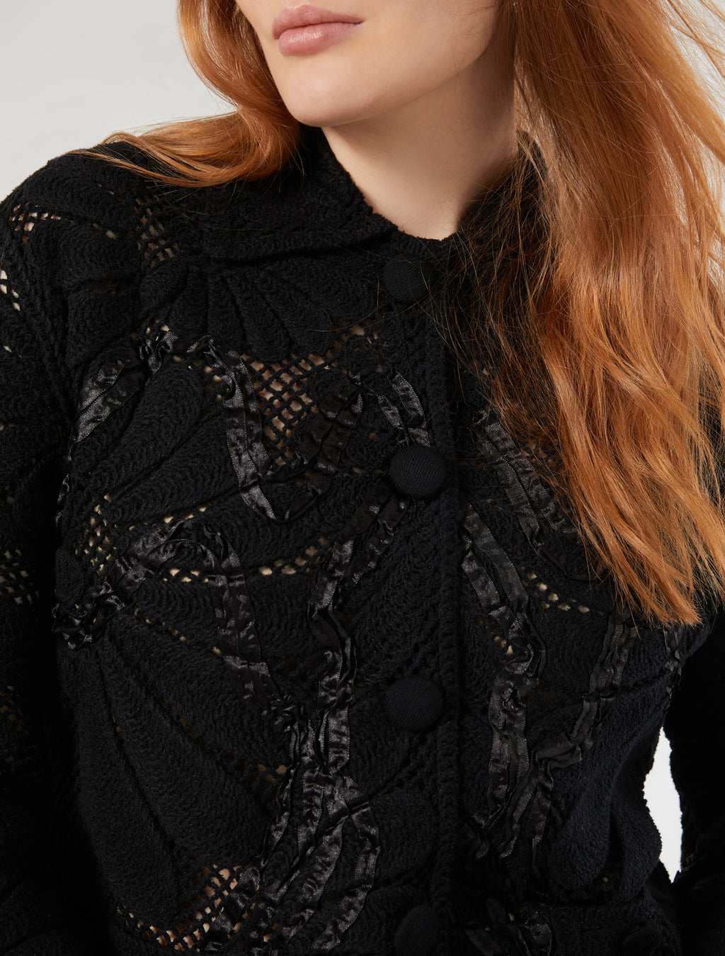 Embroidered cotton-blend cardigan