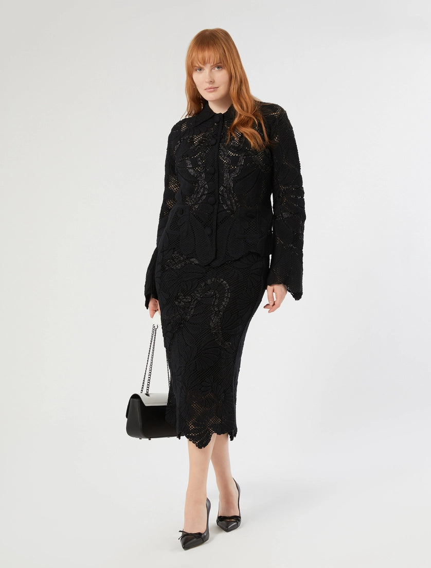 Embroidered cotton-blend cardigan